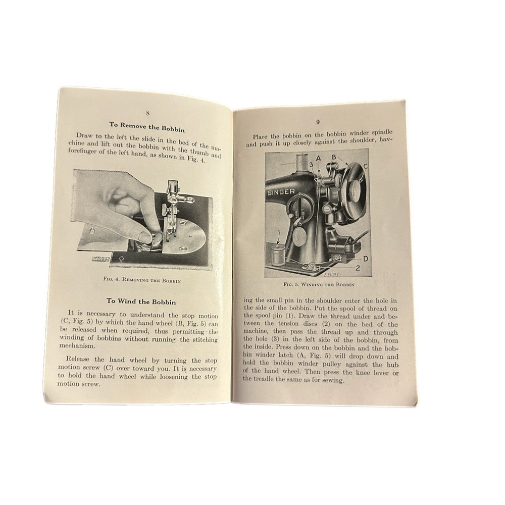 Singer 201-2 Electric Sewing Machine Owner's Manual Instruction Booklet - Picture 4 of 5